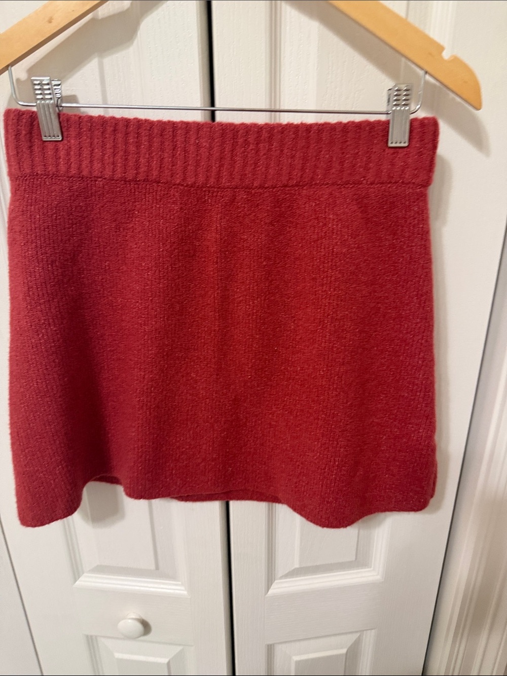 By Together Red Knit A-Line Mini Skirt